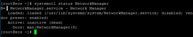 Disable NetworkManager